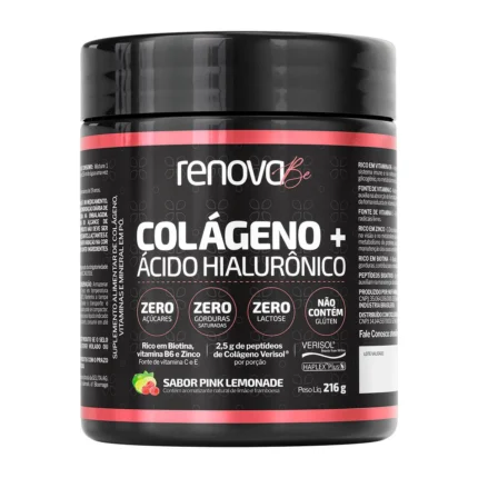 Colágeno + Ácido Hialurônico Renova Be Pink Lemonade 216g