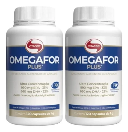 Kit 02 Omegafor Plus Ômega 3 120 Cápsulas Vitafor