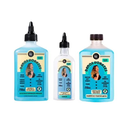 Kit Lola Cosmetics Danos Vorazes Shampoo 250ml + Condicionador 250ml + Leave-In 200ml