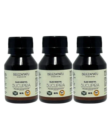 Kit 03 Unidades Óleo Vegetal Sucupira 60Ml - Belezanatu