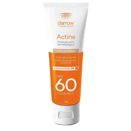 Darrow Actine Protetor Solar com Cor Antioleosidade Fps60 40g
