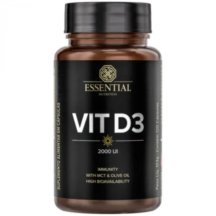Vit D3 2000ui (120 Cápsulas) - Essential Nutrition